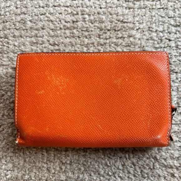 Les Tanneries du Puy Orange Leather Wallet - Picture 2 of 7
